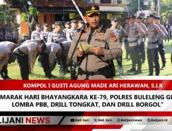 Semarak Hari Bhayangkara ke-79, Polres Buleleng Gelar Lomba PBB, Drill Tongkat, dan Drill Borgol