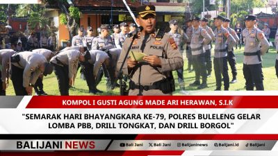 Lomba PBB Drill Tongkat Borgol Hari Bhayangkara ke-79