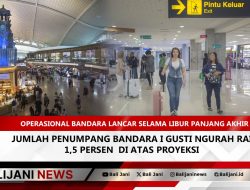 Operasional Bandara Lancar Selama Libur Panjang Akhir Pekan, Jumlah Penumpang Bandara I Gusti Ngurah Rai 1,5 Persen di Atas Proyeksi
