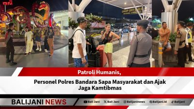 Personel patroli humanis Polres Bandara ajak jaga kamtibmas