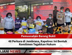 Pemusnahan Barang Bukti 48 Perkara di Jembrana, Kapolres: Ini Bentuk Komitmen Tegakkan Hukum