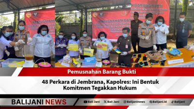 Pemusnahan Barang Bukti Jembrana oleh Kejari dan Kapolres