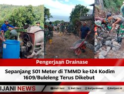 Pengerjaan Drainase Sepanjang 501 Meter di TMMD ke-124 Kodim 1609/Buleleng Terus Dikebut