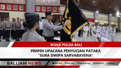 Upacara penyucian Pataka Polda Bali Sura Dwipa Sarvabavena dipimpin Waka Polda Bali