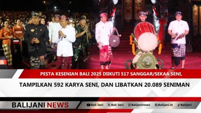 Pesta Kesenian Bali 2025 Diikuti 517 Sanggar/Sekaa Seni, Tampilkan 592 Karya Seni, dan Libatkan 20.089 Seniman