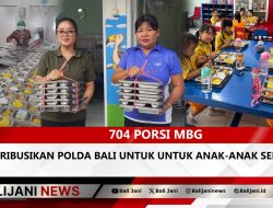 704 Porsi MBG Distribusikan Polda Bali untuk Untuk Anak-Anak Sekolah
