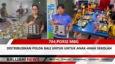 704 Porsi MBG Distribusikan Polda Bali untuk Untuk Anak-Anak Sekolah