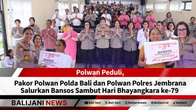 Polwan Peduli Salurkan Bansos sambut Hari Bhayangkara ke-79