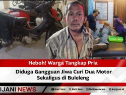 Heboh! Warga Tangkap Pria Diduga Gangguan Jiwa Curi Dua Motor Sekaligus di Buleleng