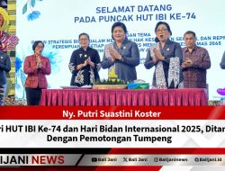 Ny. Putri Suastini Koster Hadiri HUT IBI Ke-74 dan Hari Bidan Internasional 2025, Ditandai Dengan Pemotongan Tumpeng
