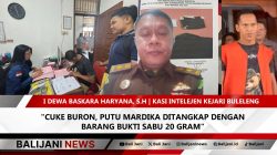 Putu Mardika ditangkap sabu 20 gram pesanan Cuke