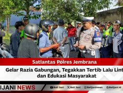 Satlantas Polres Jembrana Gelar Razia Gabungan, Tegakkan Tertib Lalu Lintas dan Edukasi Masyarakat