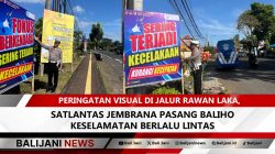 Satlantas Jembrana pasang baliho keselamatan di jalur rawan laka