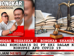 Anggas Tegaskan : Bongkar Skandal GSL, Sebagai Komisaris di PT EKI Dalam Kasus Korupsi APD Covid 19