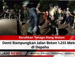 Kerahkan Tenaga Siang Malam Demi Rampungkan Jalan Beton 1.255 Meter di Depeha
