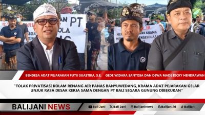 Krama adat tolak privatisasi Banyuwedang Hot Spring dalam unjuk rasa damai