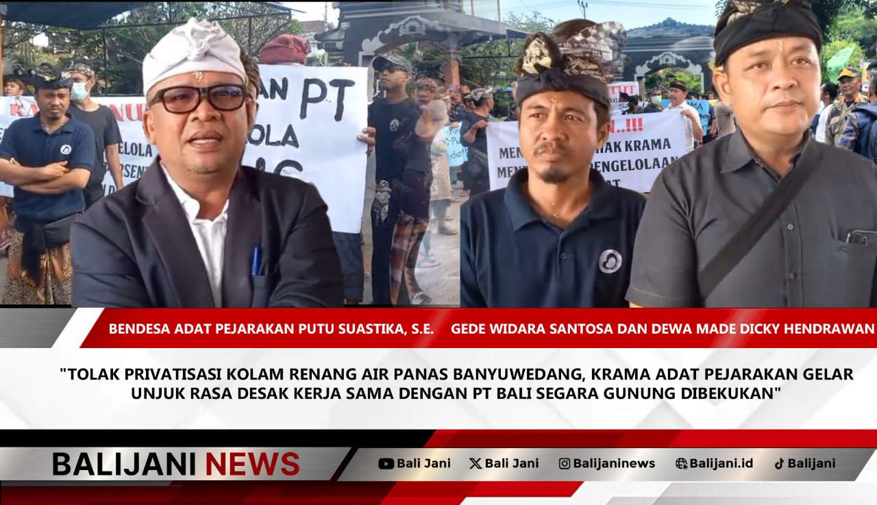 Krama adat tolak privatisasi Banyuwedang Hot Spring dalam unjuk rasa damai