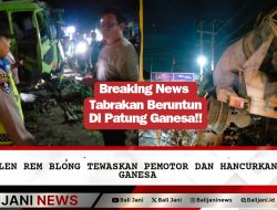 Truk Molen Rem Blong Tewaskan Pemotor dan Hancurkan Patung Ganesa