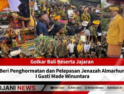 Golkar Bali Beserta Jajaran Beri Penghormatan dan Pelepasan Jenazah Almarhum I Gusti Made Winuntara