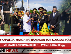 Kempo Kapolda, Marching Band dan Tari Kolosal Polda Bali Meriahkan Dirgahayu Bhayangkara Ke-79