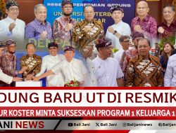 Gedung Baru UT Di Resmikan, Gubernur Koster Minta Sukseskan Program 1 Keluarga 1 Sarjana