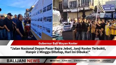 Jalan Nasional Depan Pasar Bajra Jebol, Janji Koster Terbukti, Hanpir 2 Minggu Ditutup, Hari Ini Dibuka!