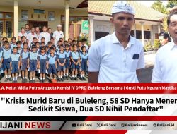 Krisis Murid Baru di Buleleng, 58 SD Hanya Menerima Sedikit Siswa, Dua SD Nihil Pendaftar