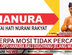 Diterpa Mosi Tidak Percaya, Ketua DPD Hanura Bali Digoyang Jelang Musda