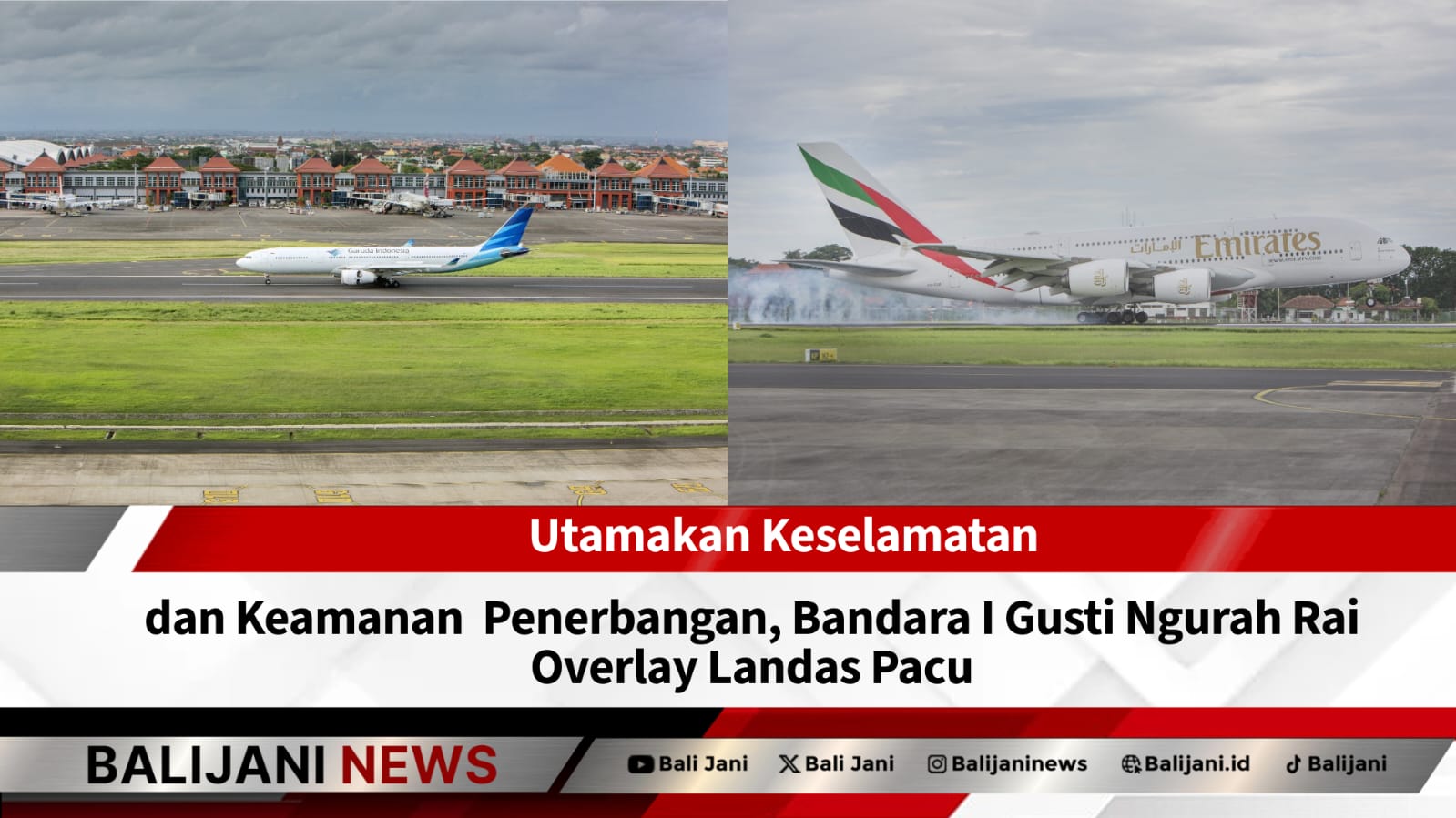 Overlay runway Bandara Ngurah Rai untuk keselamatan penerbangan