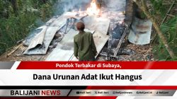 pondok terbakar di subaya hanguskan dana adat
