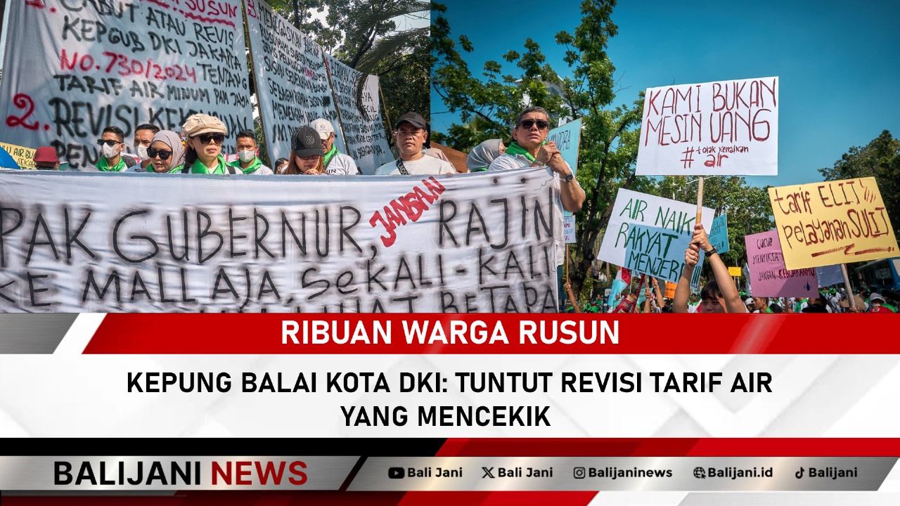 Ribuan warga tuntut revisi tarif air DKI di Balai Kota