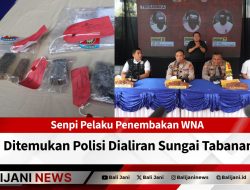 Senpi Pelaku Penembakan WNA Ditemukan Polisi Dialiran Sungai Tabanan