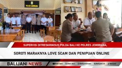 Supervisi Ditreskrimsus Polda Bali saat kunjungan ke Polres Jembrana
