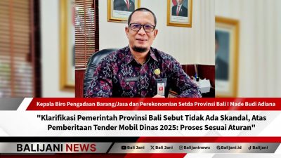 Klarifikasi resmi tender mobil dinas 2025 oleh Pemprov Bali