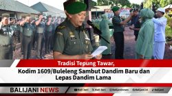 Tradisi Tepung Tawar Kodim Buleleng sambut Dandim baru 6. Caption gambar: