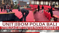 Unit Jibom Polda Bali sterilisasi Art Center dengan anjing pelacak dan alat deteksi