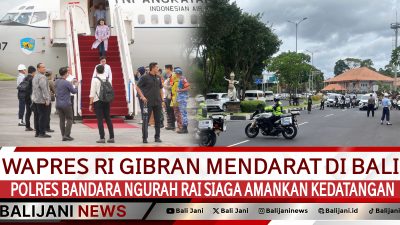 Wapres RI Gibran Mendarat di Bali, Polres Bandara Ngurah Rai Siaga Amankan Kedatangan