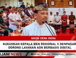 Sekda Dewa Indra Kukuhkan Kepala BKN Regional X Denpasar, Dorong Layanan ASN Berbasis Digital