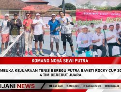 Komang Nova Sewi Putra Membuka Kejuaraan Tenis Beregu Putra Baveti Rocky Cup 2025, 4 Tim Berebut Juara