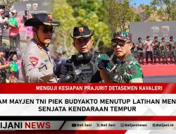 Menguji Kesiapan Prajurit Detasemen Kavaleri Pangdam Mayjen TNI Piek Budyakto Menutup Latihan Menembak Senjata Kendaraan Tempur