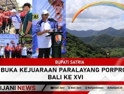 Bupati Satria Buka Kejuaraan Paralayang Porprov Bali Ke XVI