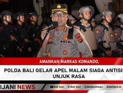 Amankan Markas Komando, Polda Bali Gelar Apel Malam Siaga Antisipasi Unjuk Rasa