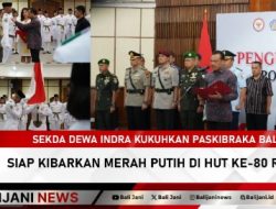 Sekda Dewa Indra Kukuhkan Paskibraka Bali, Siap Kibarkan Merah Putih di HUT ke-80 RI