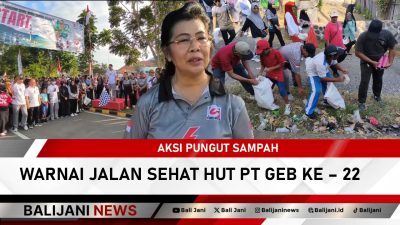 Aksi Pungut Sampah HUT PT GEB