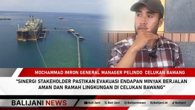 Proses evakuasi endapan minyak di Celukan Bawang