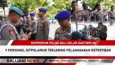 Gaktibplin Polda Bali Ditpolairud pemeriksaan personel disiplin