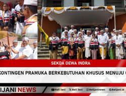 Sekda Dewa Indra Lepas Kontingen Pramuka Berkebutuhan Khusus Menuju Cibubur