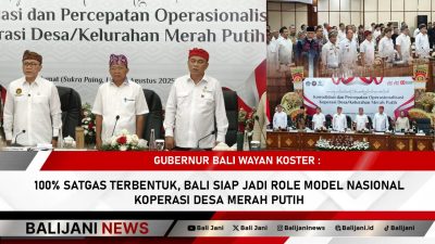 Gubernur Bali Wayan Koster : 100% Satgas Terbentuk, Bali Siap Jadi Role Model Nasional Koperasi Desa Merah Putih