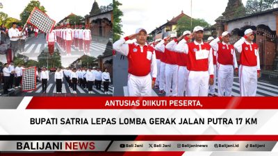 Lomba Gerak Jalan Putra 17 KM dilepas Bupati Satria di Klungkung