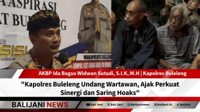 Kapolres ajak sinergi polisi dan wartawan di Buleleng